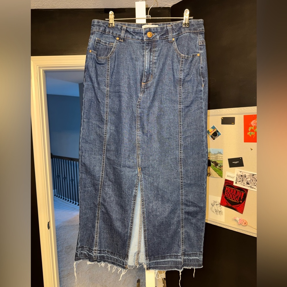 Rachel Zoe Denim Midi Skirt